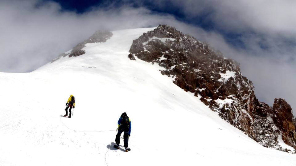 Approaching the summit