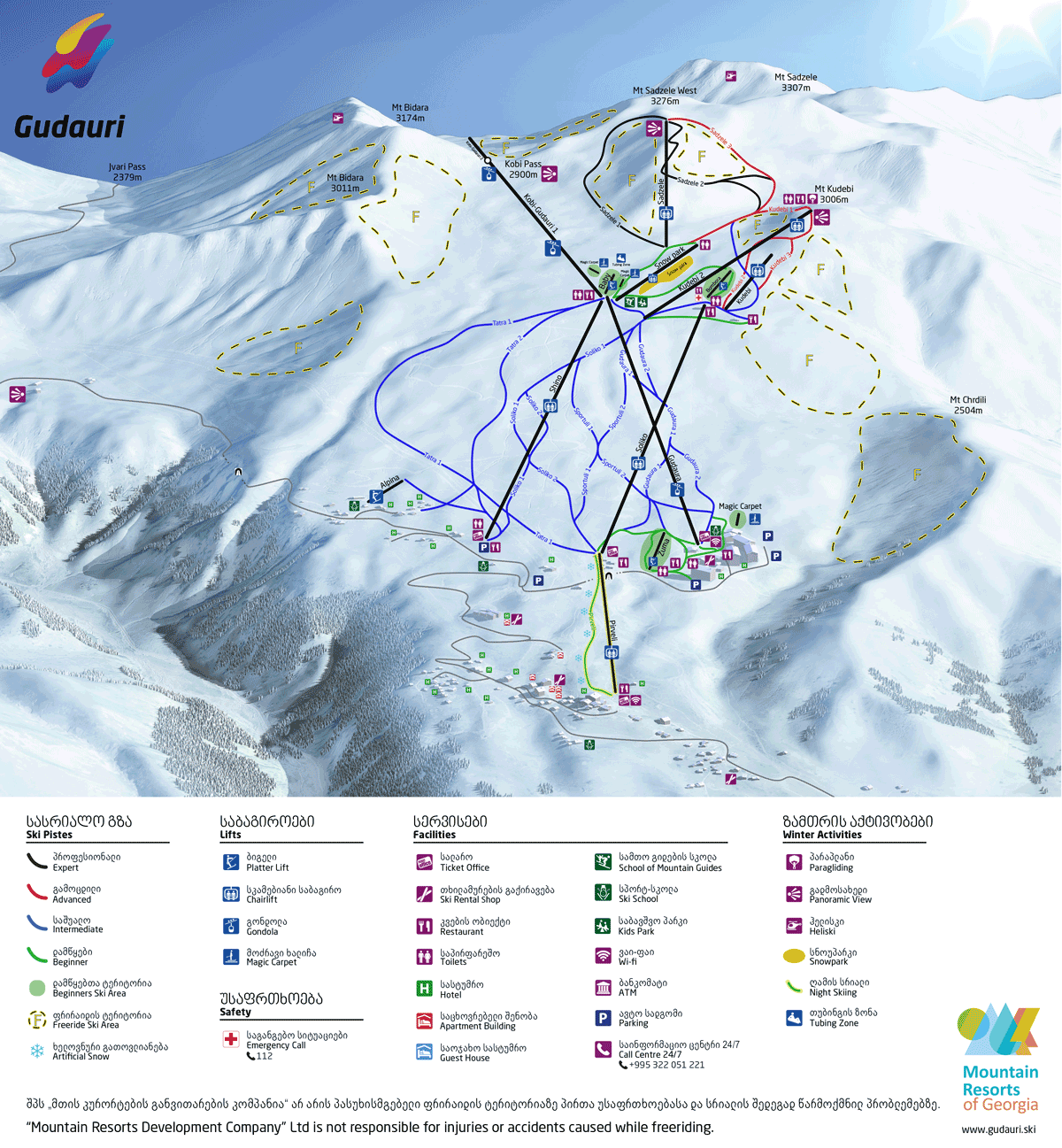 Gudauri Map