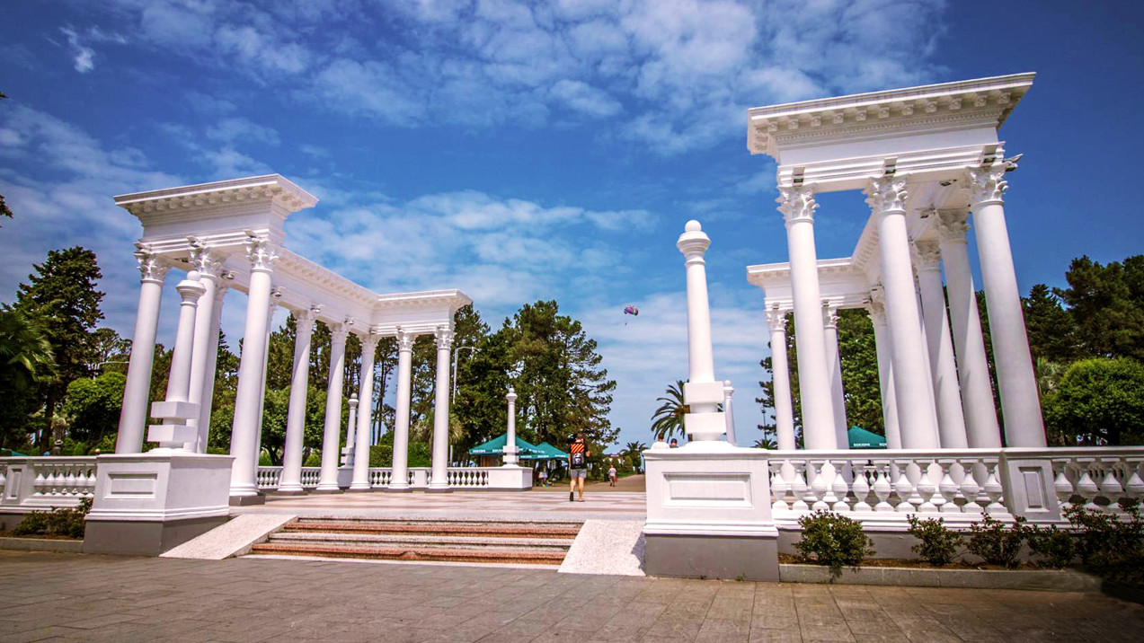 Colonnades in Batumi boulevard