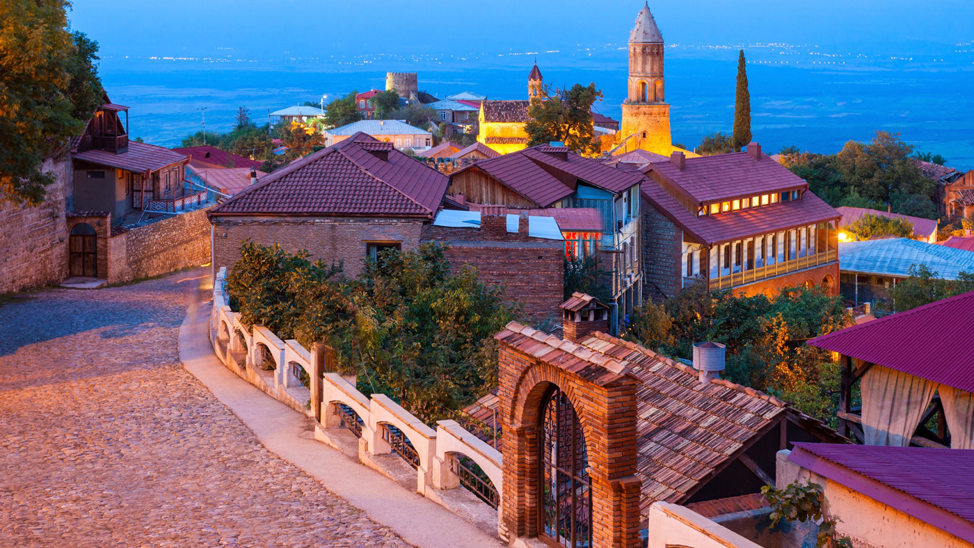 Abend in Sighnaghi, Region Kachetien