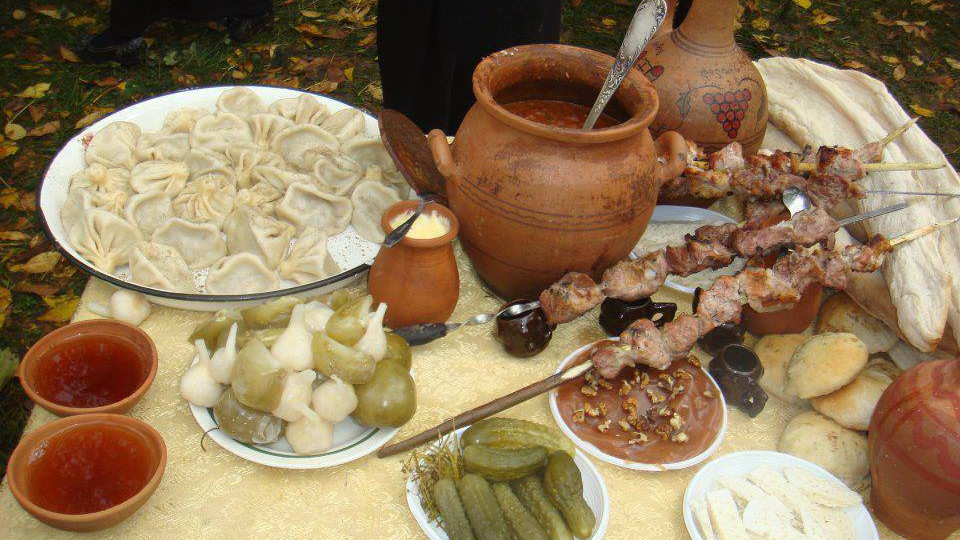 Kakheti traditional dinner with wine