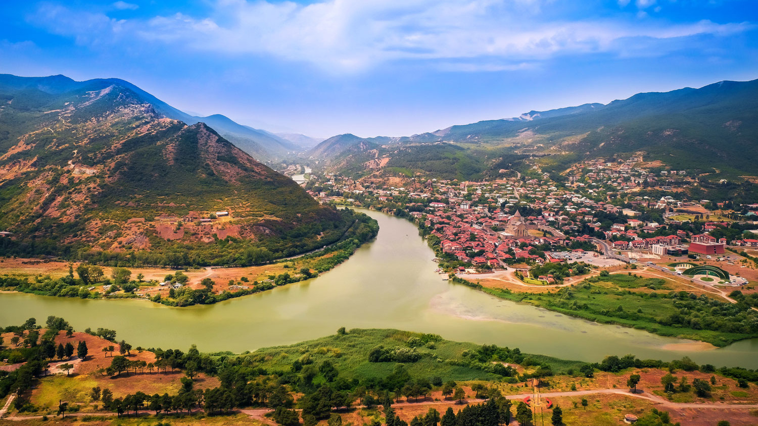 View from Jvari monastery, Georgia