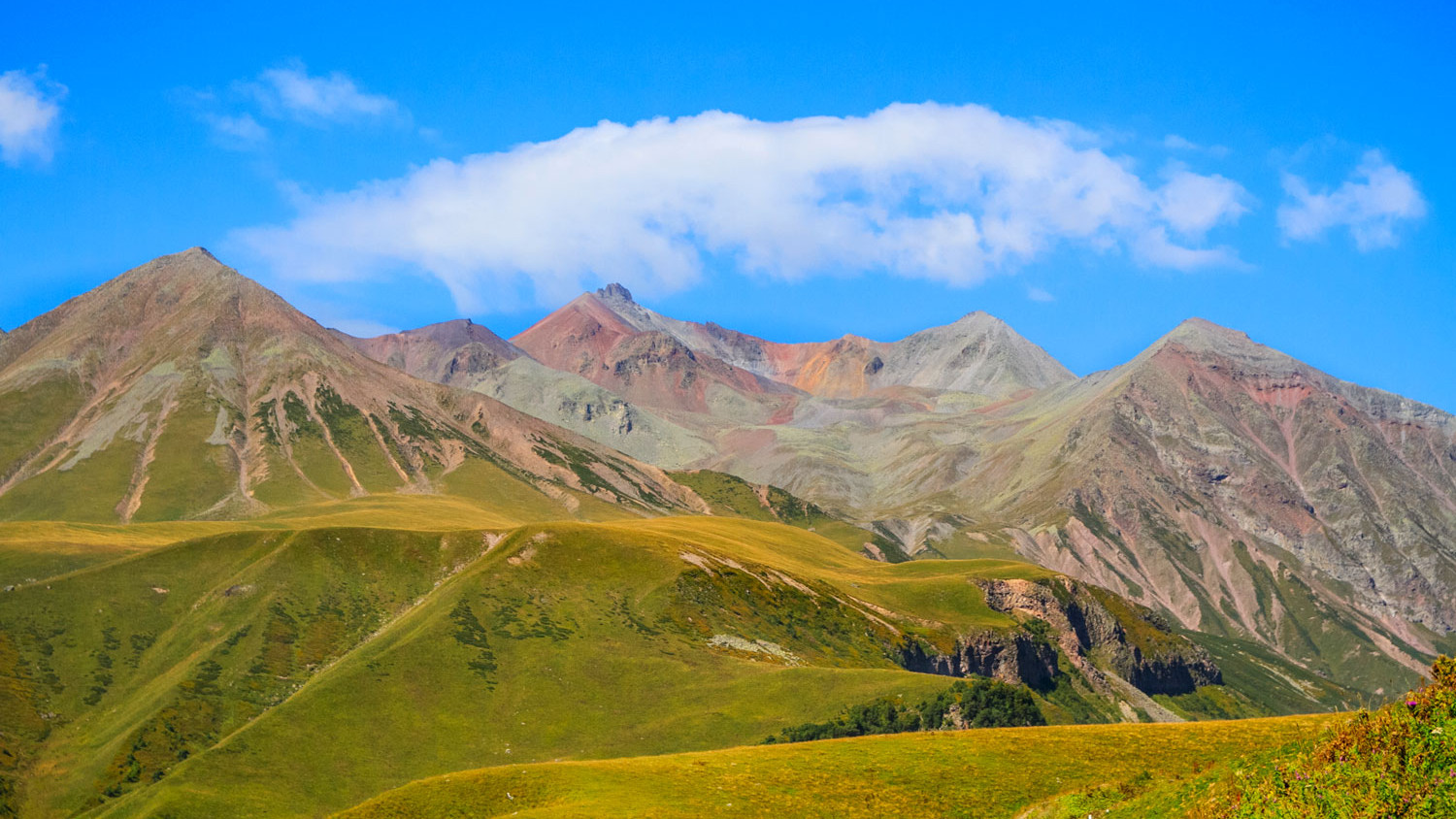 Gudauri-Gebirge und Jvari-Pass