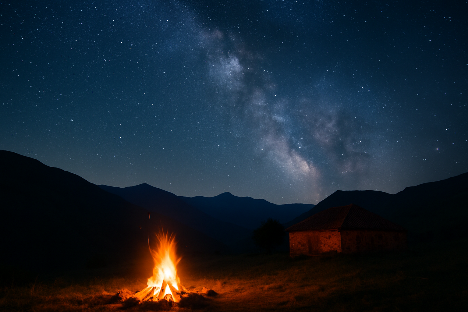 Грузия ночью – звёзды, костры и мир без шума