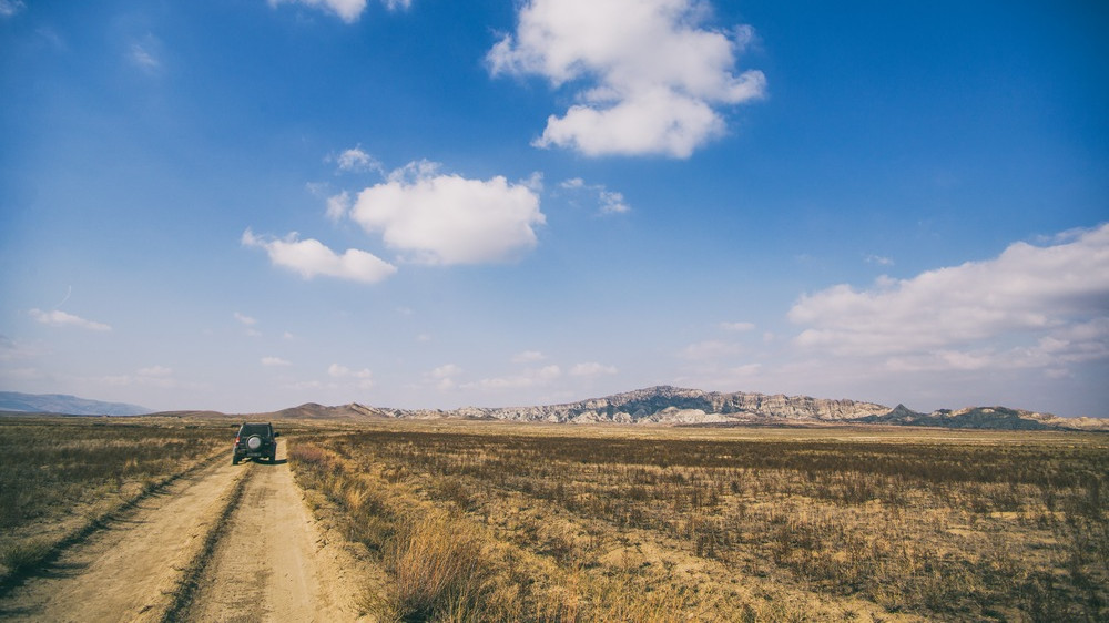 Road from Dedoplistskaro to Vashlovani