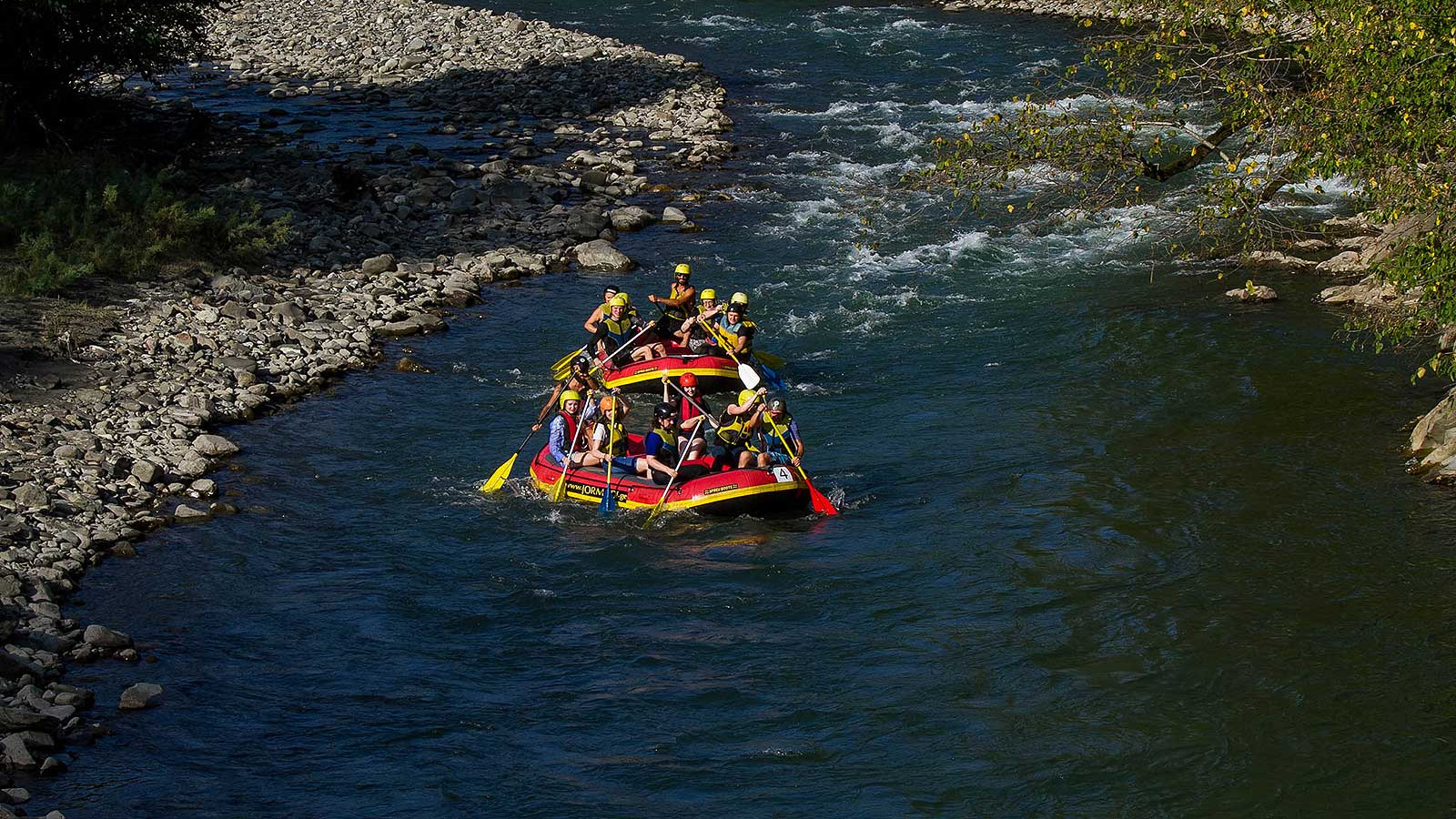 Rafting on river Aragvi