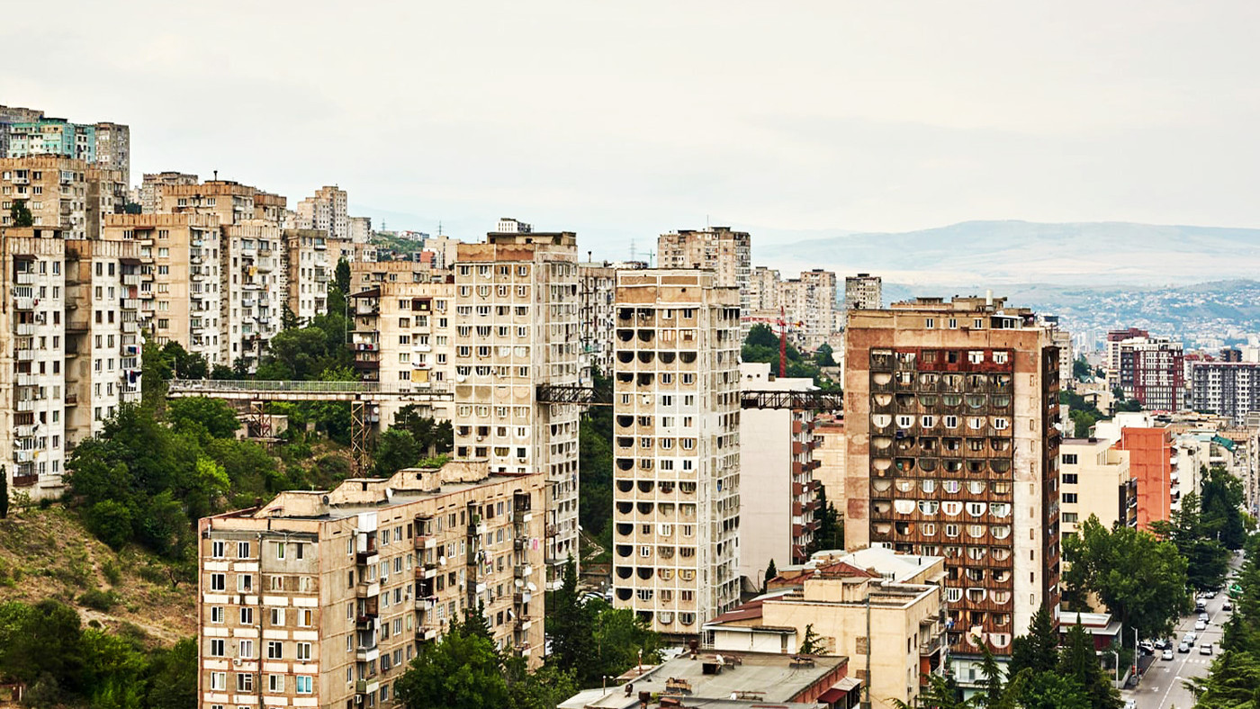 Residential blocks in Nutsubidze Plato