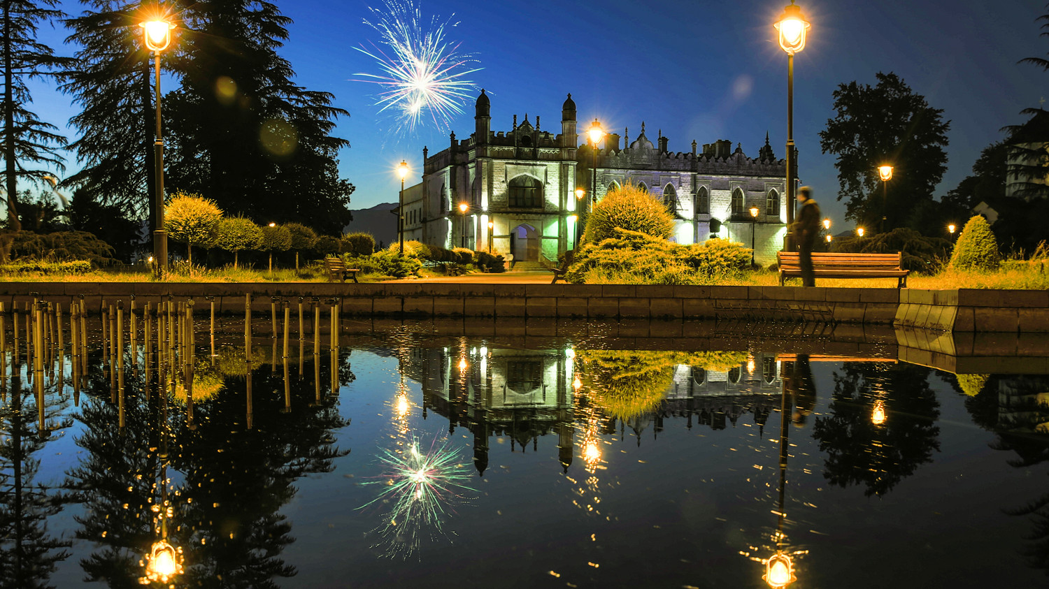 Dadiani Palace at night