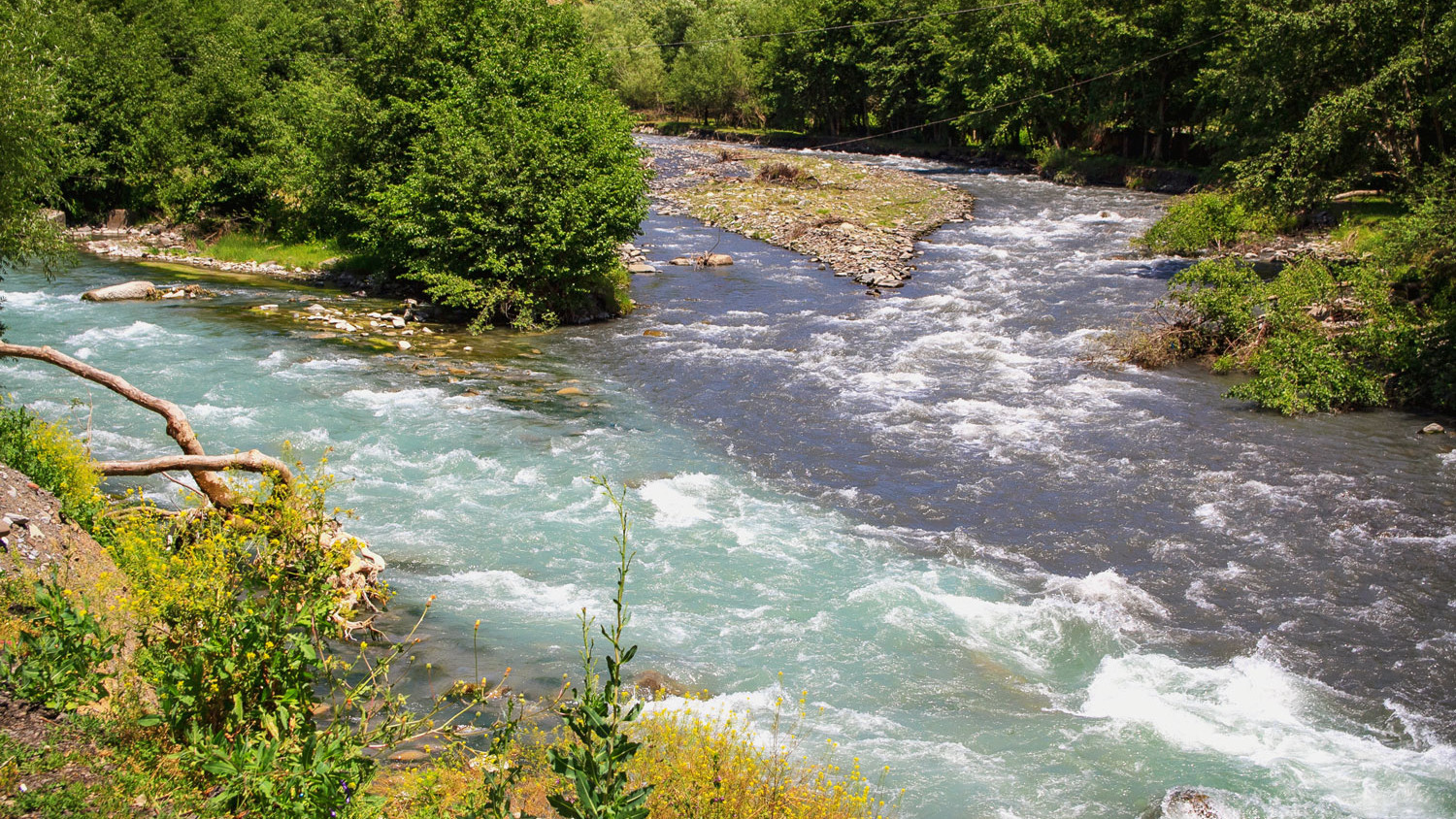 Confluence of the Black and White Aragvi rivers, Georgia